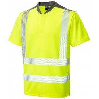 Leo Workwear T12-Y Putsborough Performance Coolmax Hi Vis T-Shirt Yellow